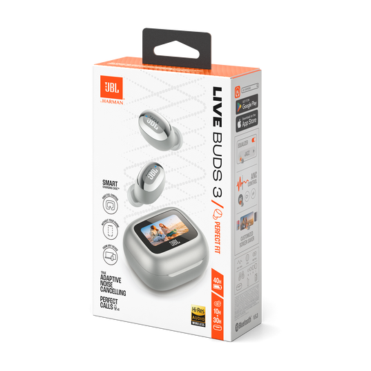 JBL Live Buds 3 - Silver - True wireless Noise Cancelling bud-type earbuds - Detailshot 15